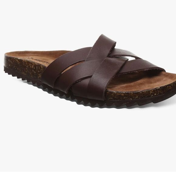 Bearpaw Women's Leather Slip on Slide Sandals Size 8 New - Picture 2 of 9